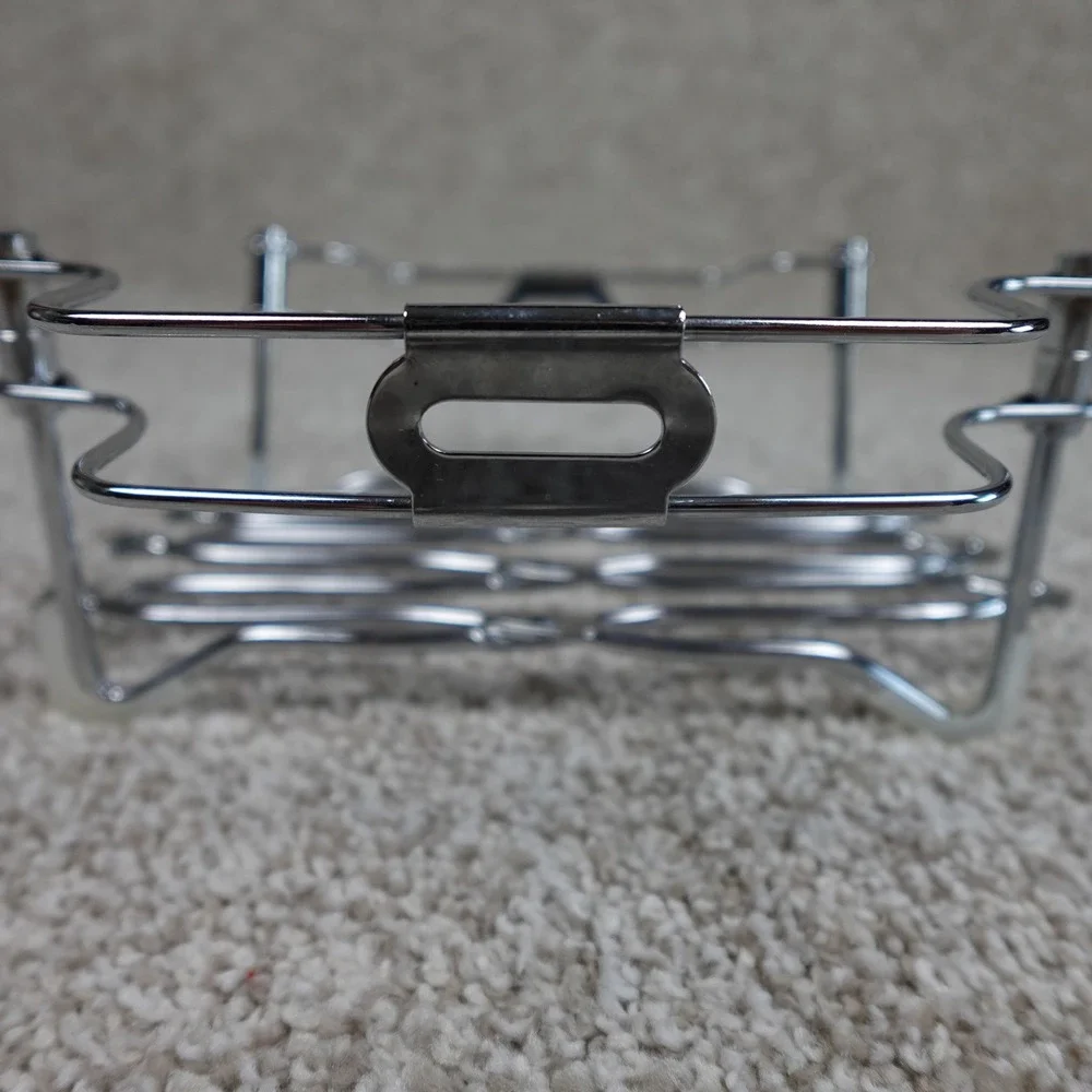 Vintage Expandable Chrome Accordion Trivet Adjustable Metal Pot Holder Silver